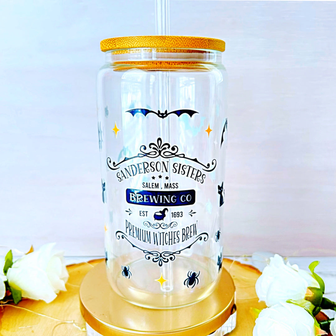 16 oz Libbey Glass Cup - Sanderson Sisters Premium Witches Brew