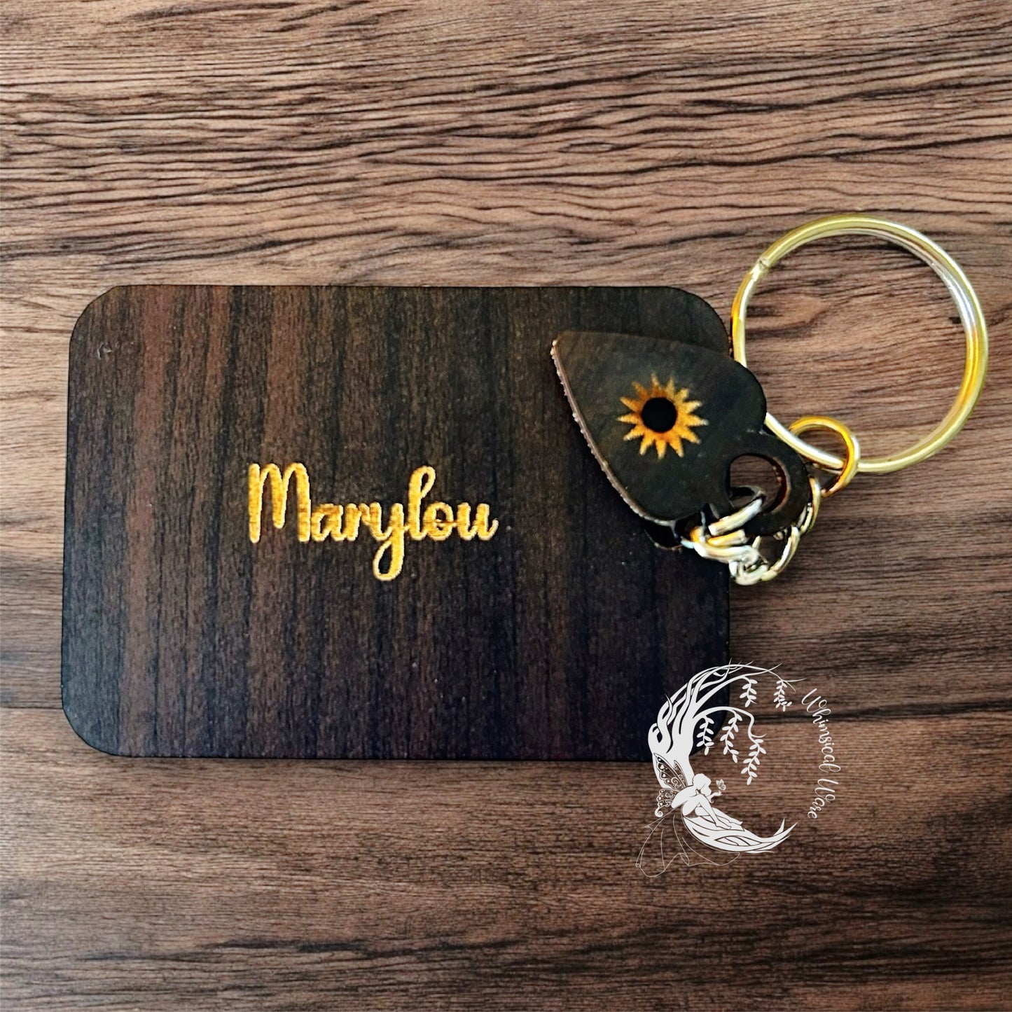 Customizable Keychain - Ouija Board with Planchette [Laser Engraved/Cut] [Personalized]